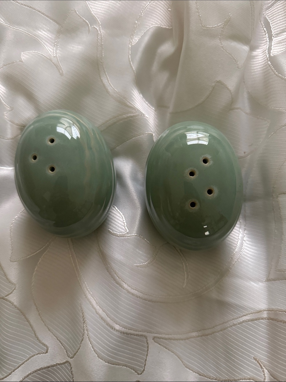 Pfaltzgraff Light Aqua Green Ceramic Salt Shaker